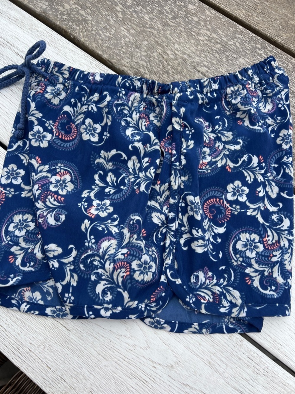 Cotton On Brand Blue Floral Paisley Drawstring Shorts Small - Picture 3 of 5